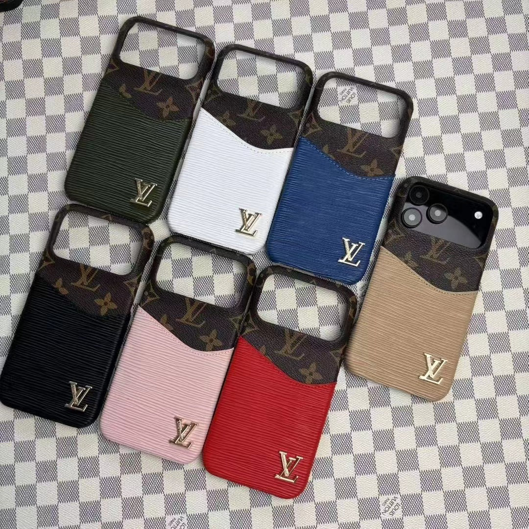 Leather Case with Card Holder for iPhone 12-17 Series