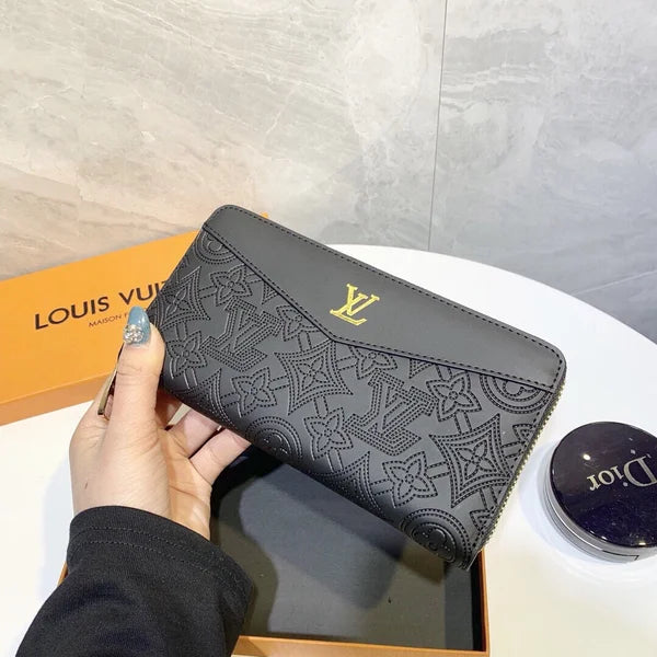 Wallet Made of Leather Embossed with the Brand's Logo