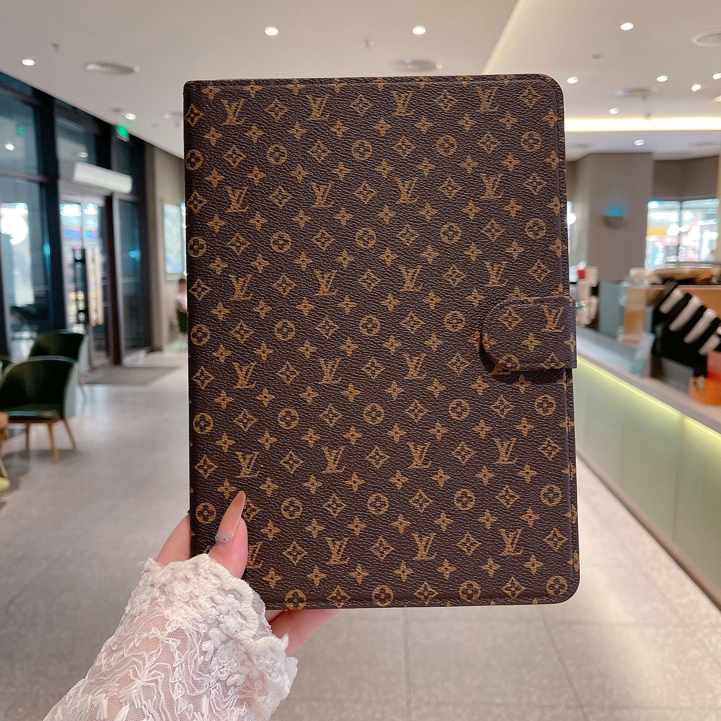 Samsung Galaxy Tab|Luxury Case Canvas Monogram Leather Fresh Summer Theme Pattern Roxy New