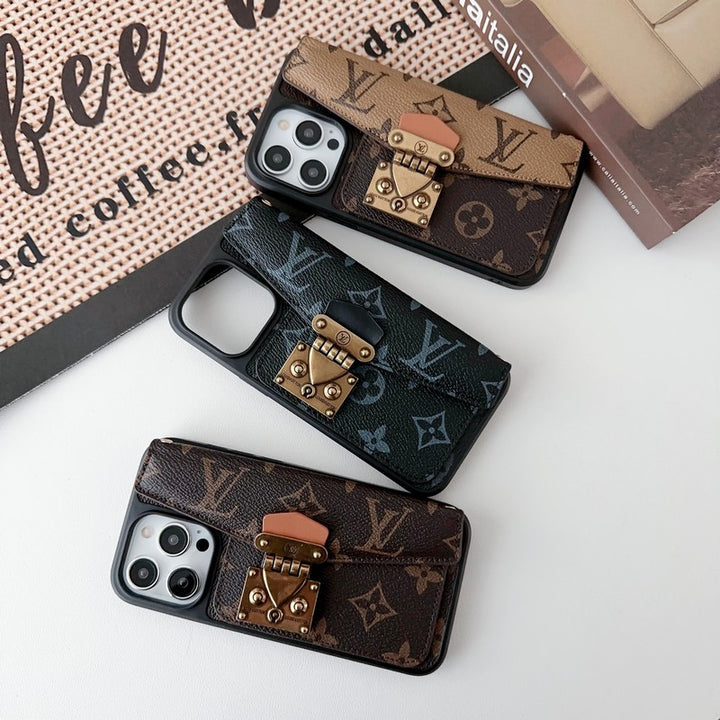 LUXURY LOCK CARD BAG CROSSBODY CHAIN IPHONE CASE Roxy New 2