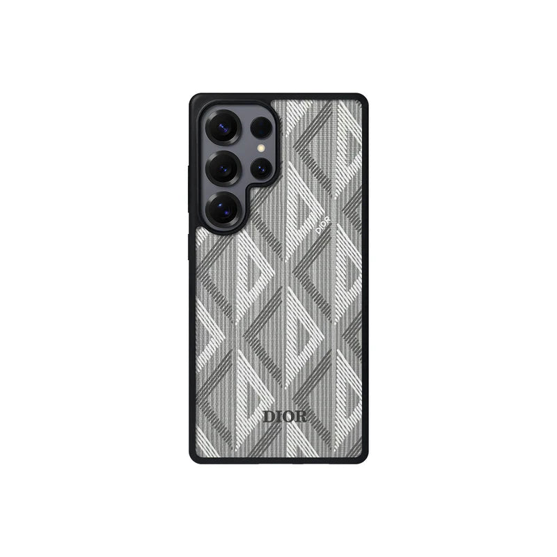 Luxury Case Geometric Monogram Design for Samsung S22 - S26 series