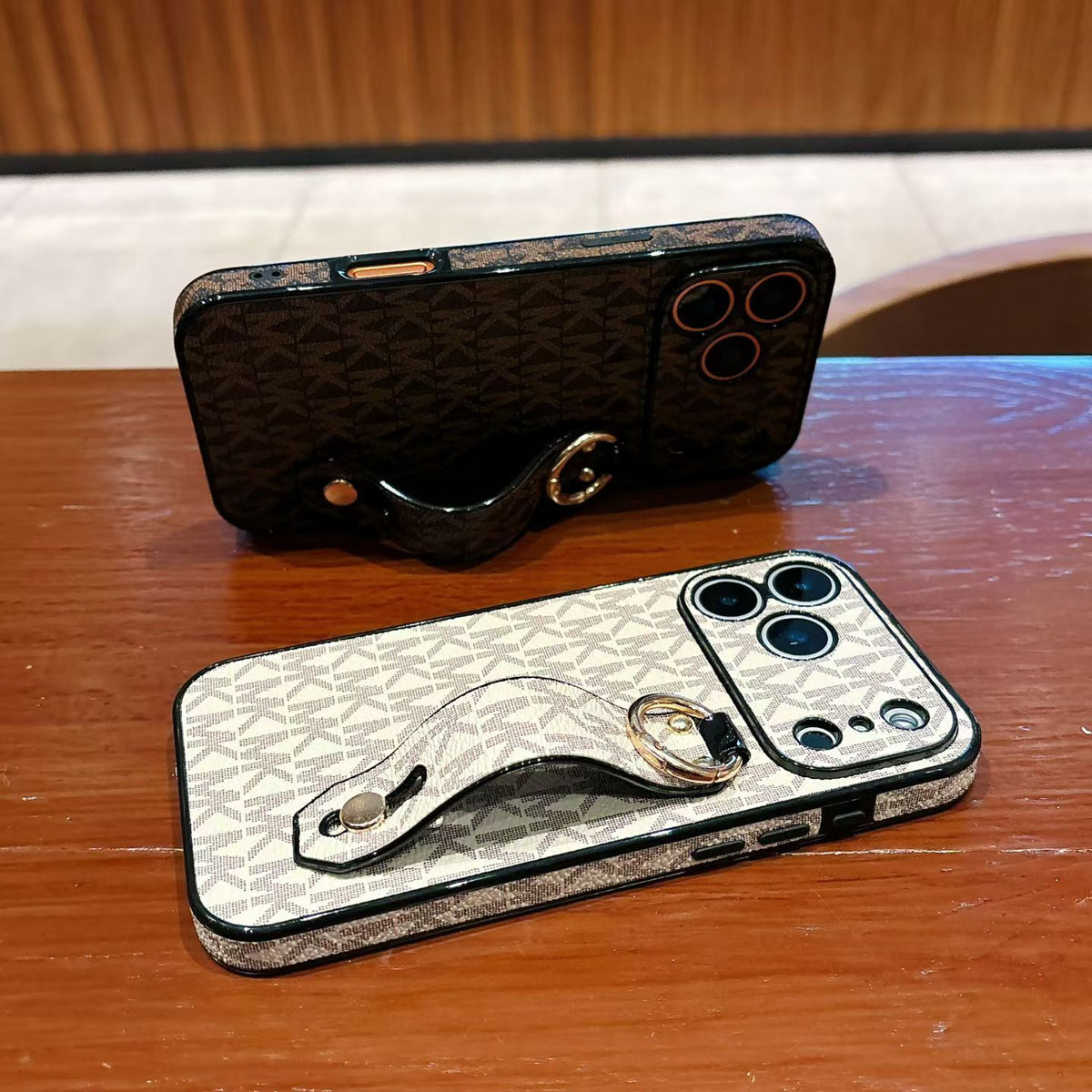 Classic MK iPhone Case Hand Strap for iPhone 13-18 Pro & Pro Max
