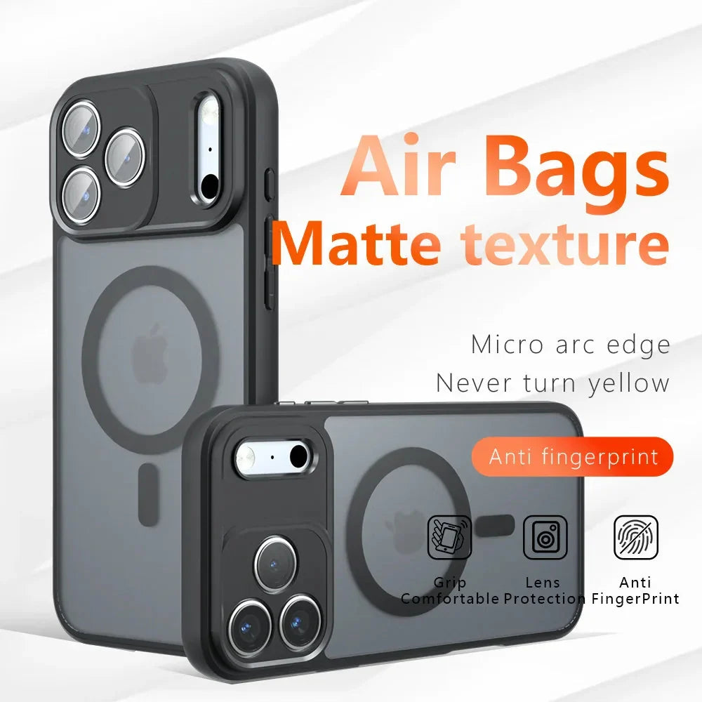 Luxury For Magsafe Matte Translucent Magnetic Phone Case Lens Protection Back Cover For iPhone 17 /16 /15 THEROXYMOB