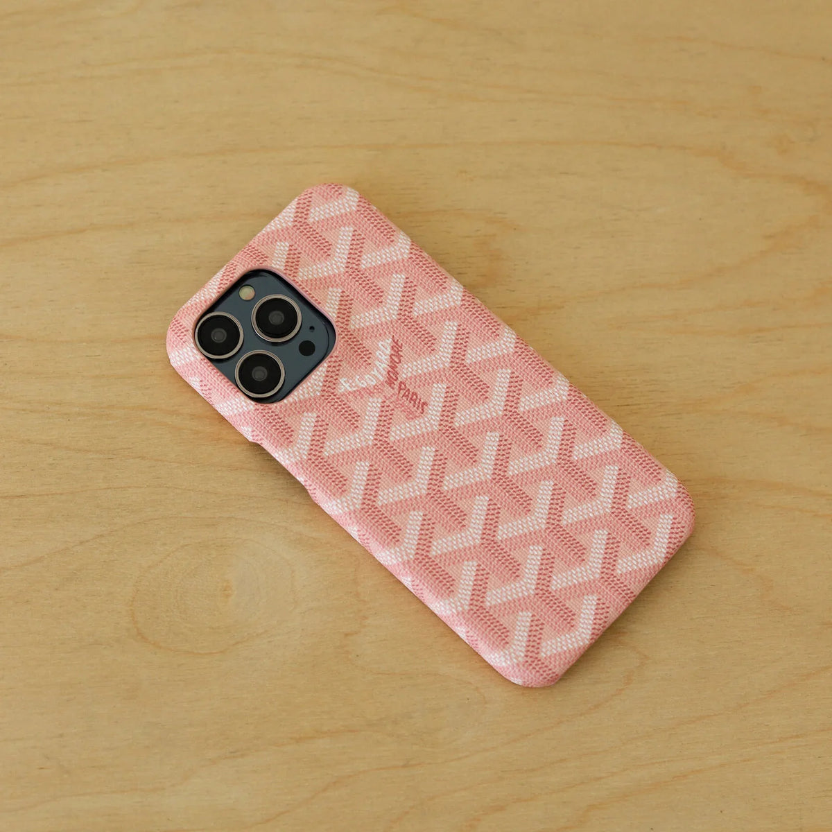 GYD Vintage Monogram Blush Pink Case for iPhone 12-18 Pro & Pro Max