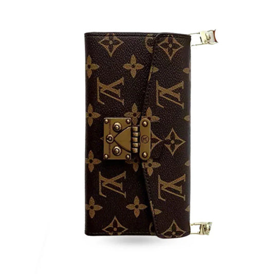 Monogram LV Luxurious Phone Case With Strap For iPhone 12-18 Pro & Pro Max