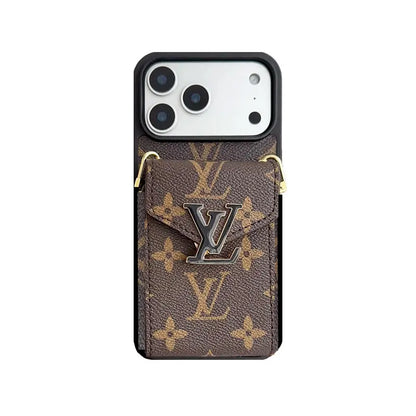Leather Wallet Card Holder Phone Case For iPhone 12-17 Series