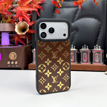 Luxury Metallic Foil LV Monogram iPhone Case