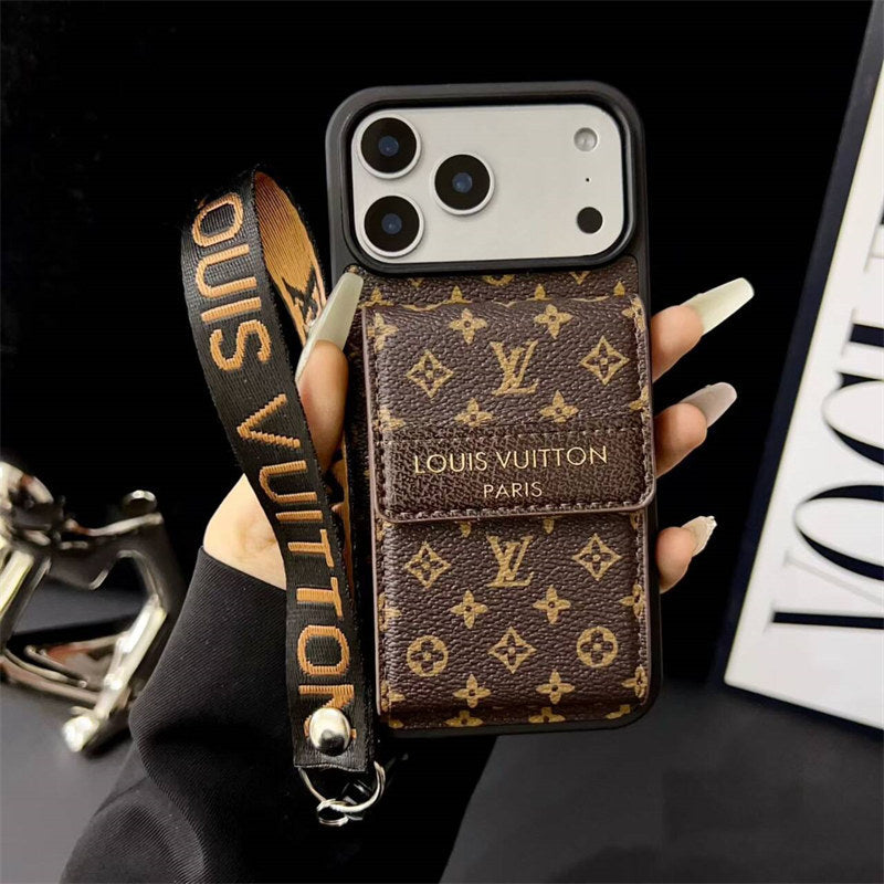 Louis Vuitton Phone case  with card slot for iPhone 17/ 16 / 15 / 14