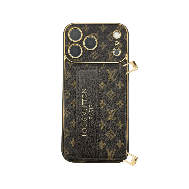 Refined Leather Monogram iPhone Case With Wallet And Crossbody