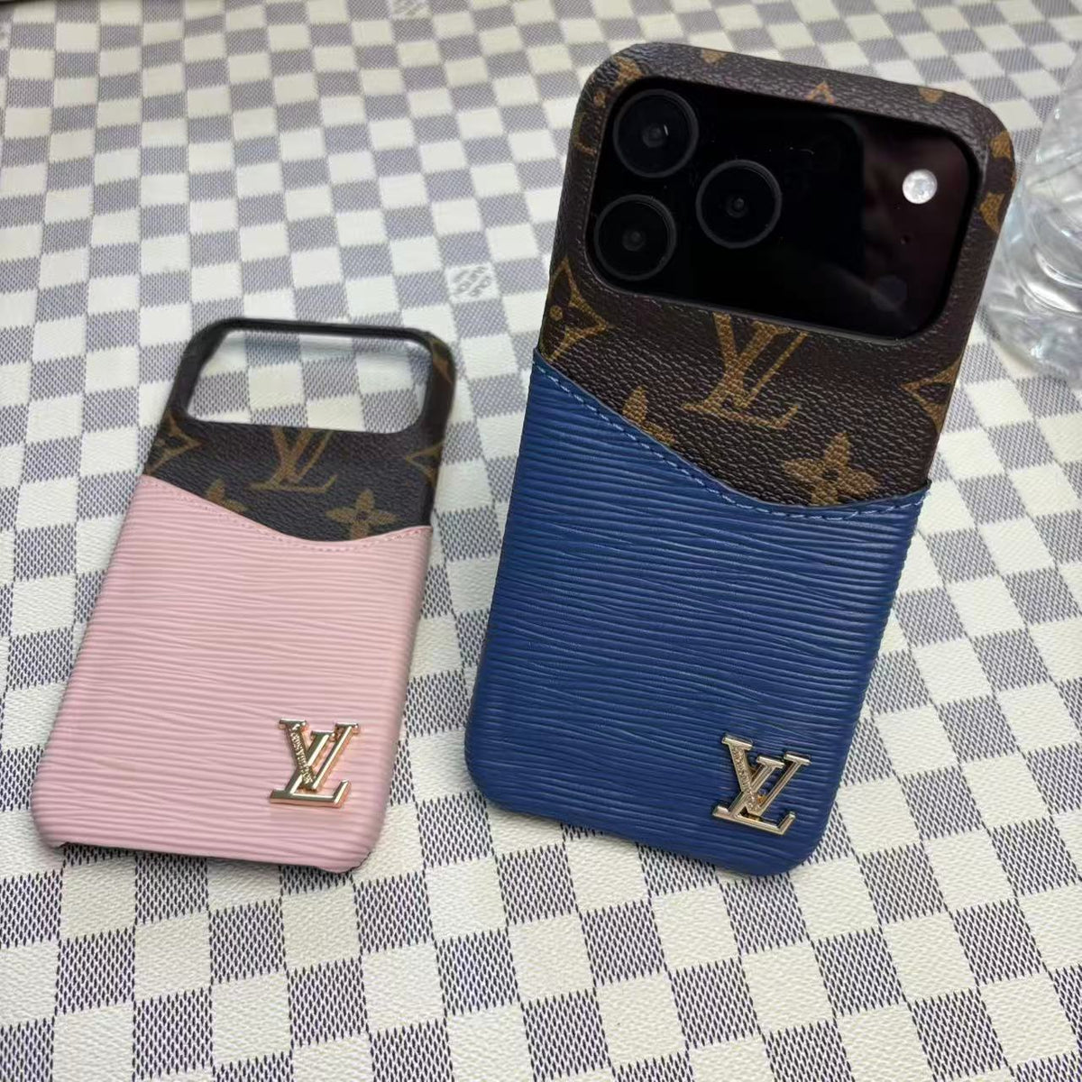 Leather Case with Card Holder for iPhone 12-17 Series