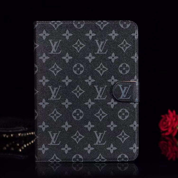 Elegant Monogram Canvas Flip Cover Apple iPad Protective Leather Case theroxymob