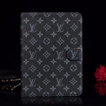 Elegant Monogram Canvas Flip Cover Apple iPad Protective Leather Case theroxymob