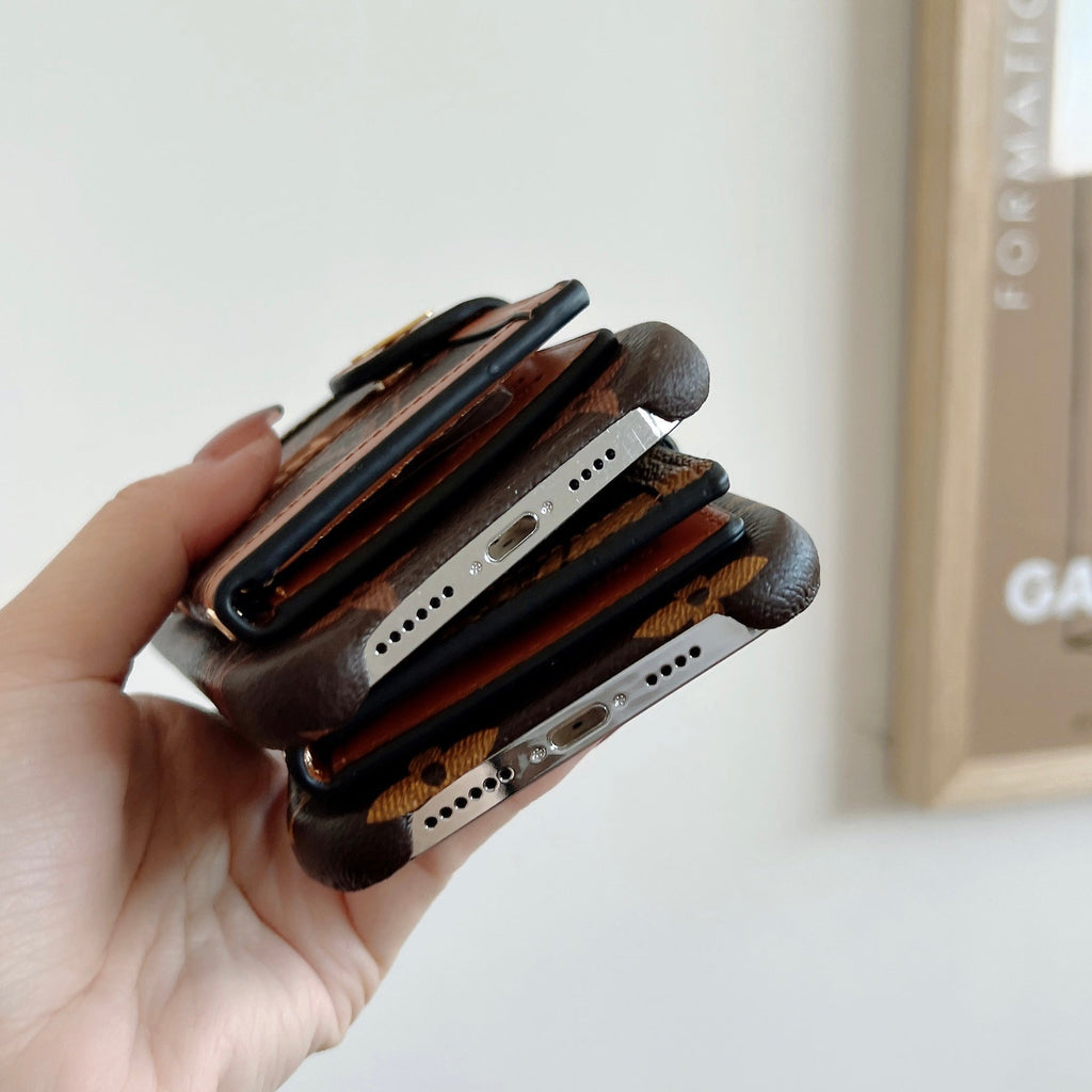 EMBROIDERED WALLET CARD HOLDER PHONE CASE Roxy New 2