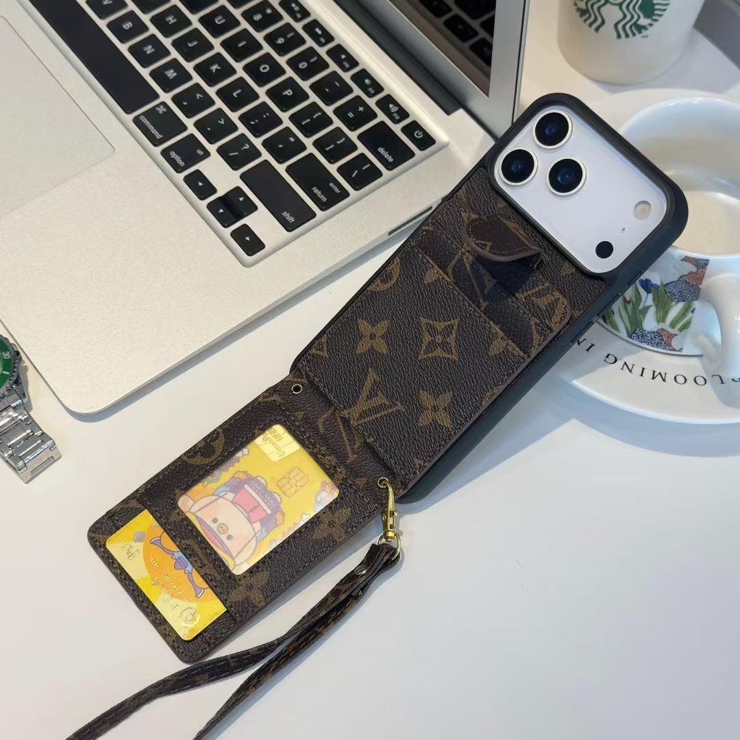 Luxury Leather Case Card Holder For iPhone 17 / 16 / 15 / 14