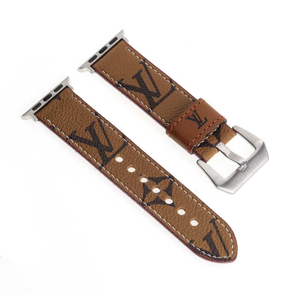 LEATHER CANVAS LUXURY APPLE WATCH STRAP Roxy New 2