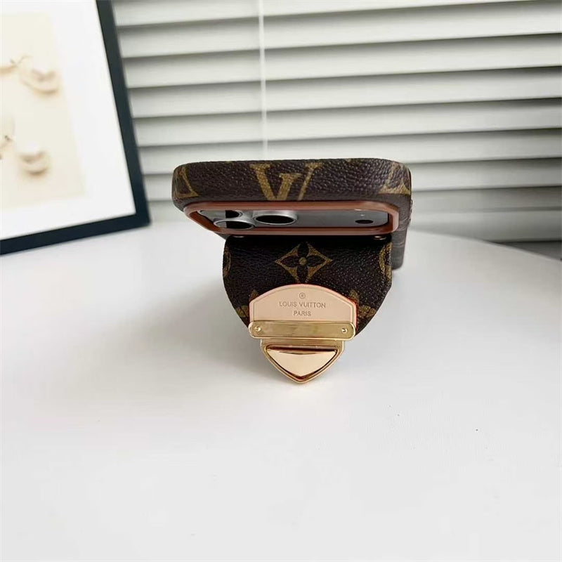 LV Luxury Phone Case with Strape For iPhone 13-17 Series
