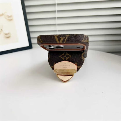 LV Luxury Phone Case with Strape For iPhone 13-17 Series