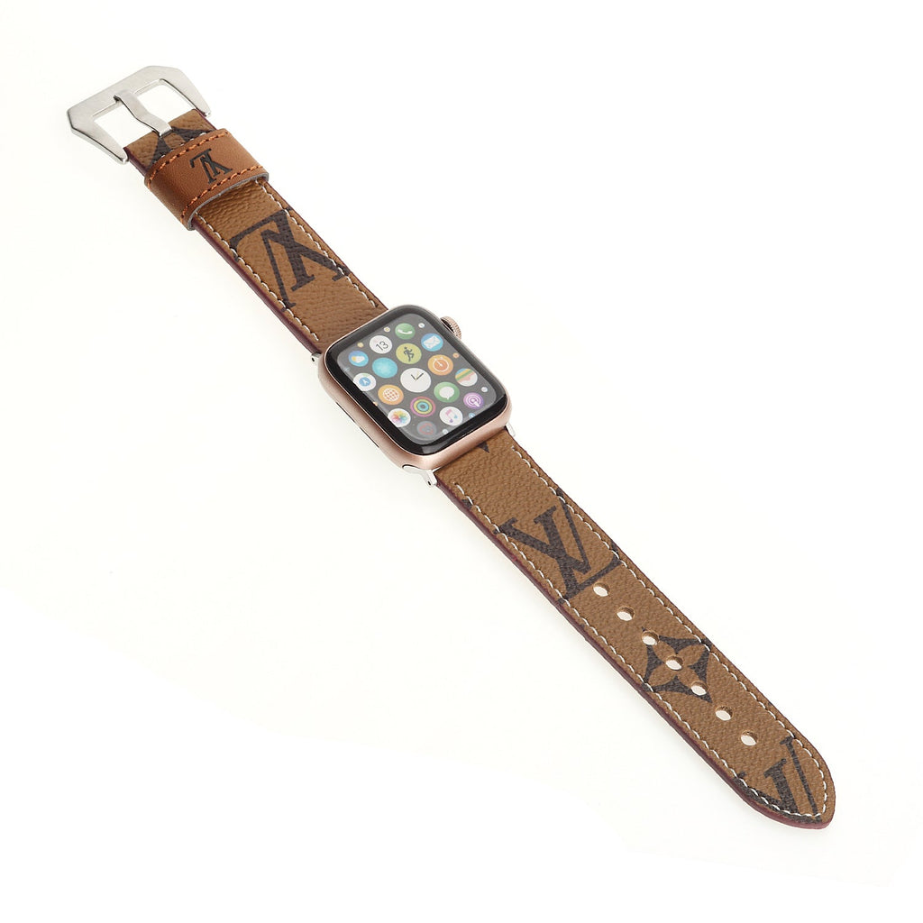 LEATHER CANVAS LUXURY APPLE WATCH STRAP Roxy New 2
