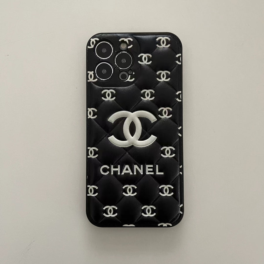 Embossed Chanel iPhone Case: Classic Luxury Design Roxy New 2