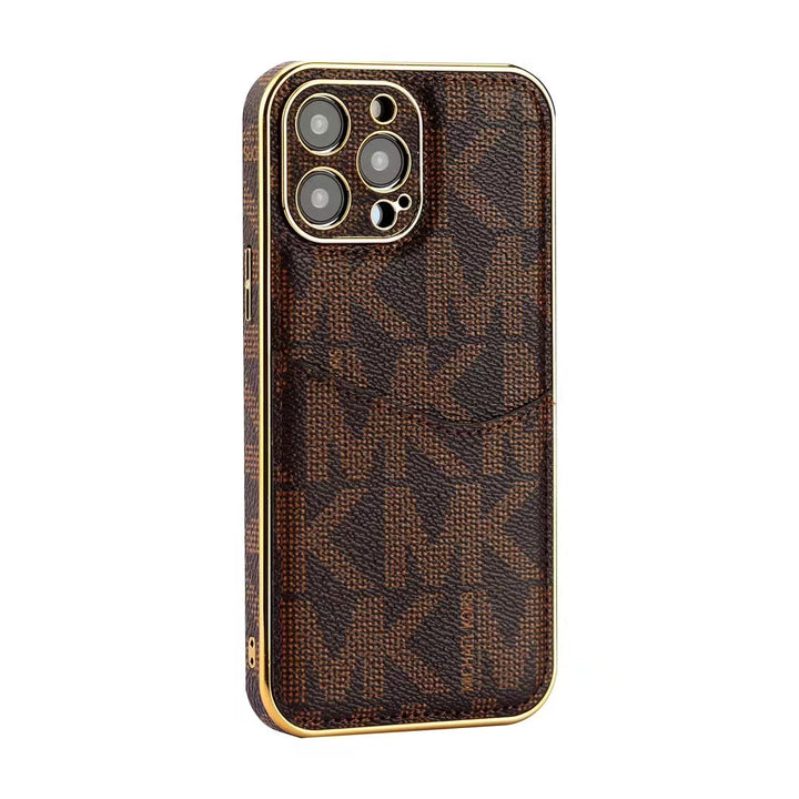Luxury M-K-Inspired Monogram iPhone Case with Card Holder Roxy New 2