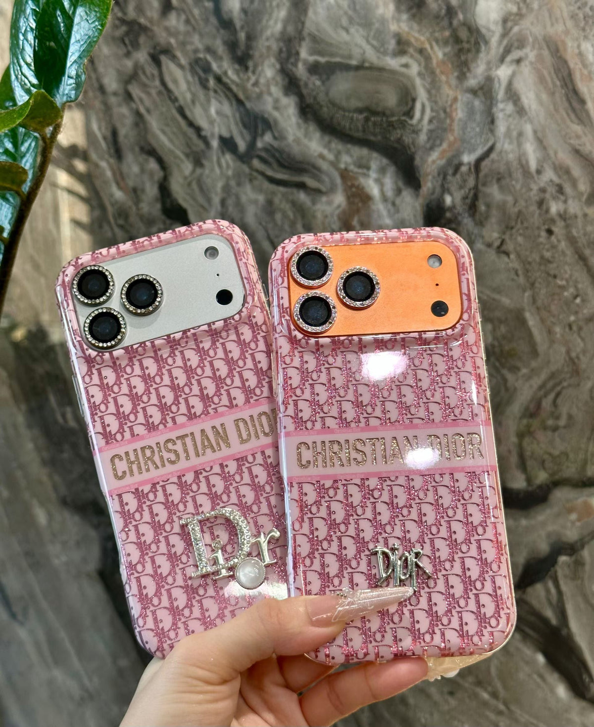 Luxury Dior Case Premium Designer Fabric For iPhone 12-18 Pro & Pro Max