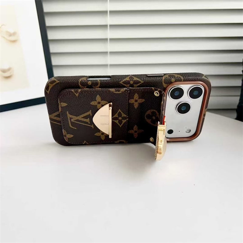 LV Luxury Phone Case with Strape For iPhone 13-17 Series
