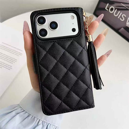 Premium Louis Vuitton Leather Wallet Leather Crossbody Bag For iPhone Case 12-18 Pro & Pro Max