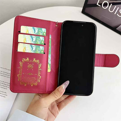 Premium Louis Vuitton Leather Wallet Leather Crossbody Bag For iPhone Case 12-18 Pro & Pro Max