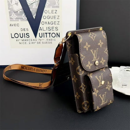 Luxury Louis Vuitton Monogram Multi-Pocket Crossbody Phone Bag