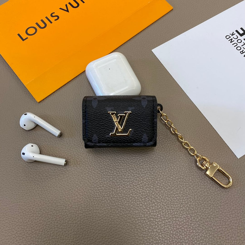 Luxury Genuine Leather Case for Apple AirPods Headphones Roxy New