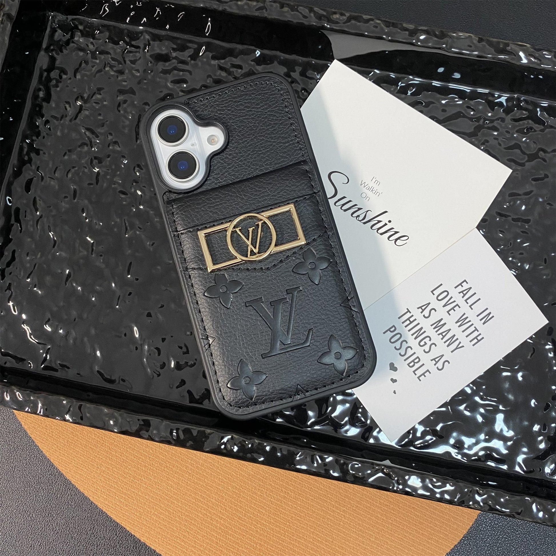 CLASSIC CIRCLE MONOGRAM CANVAS IPHONE CASE Roxy New 2