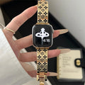 EMBOSSED METAL APPLE WATCH STRAP Roxy New 2