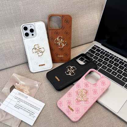 GUESS Monogram Mirror Electroplated Apple iPhone Case theroxymob