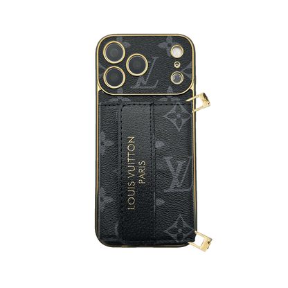 Refined Leather Monogram iPhone Case With Wallet And Crossbody