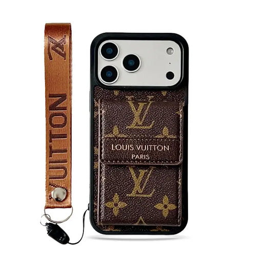 Louis Vuitton Phone case with card slot for iPhone 12-17 Series