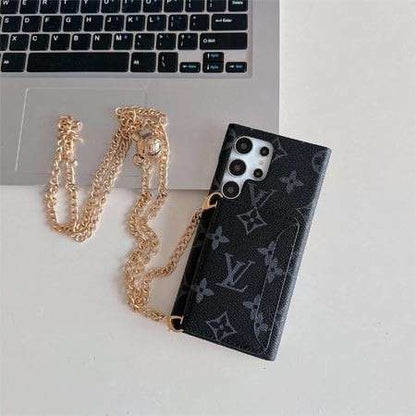 Premium Leather Card Holder Sling Case for Samsung Galaxy S22-S26 Series