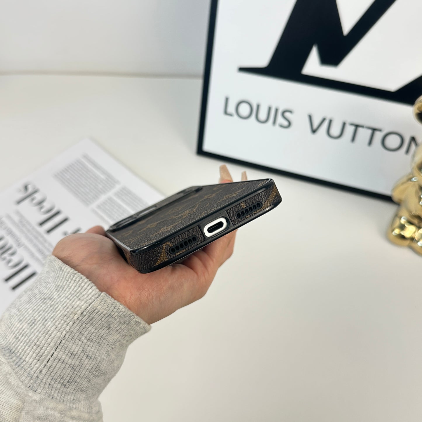 Premium Monogram Magnetic iPhone Case With Magsafe