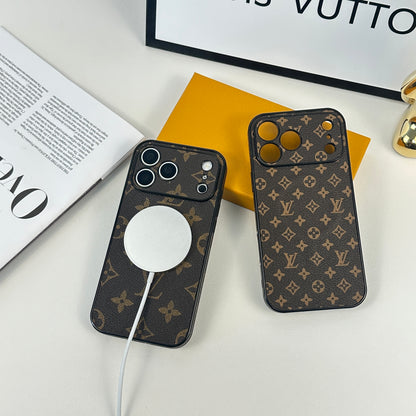 Premium Monogram Magnetic iPhone Case With Magsafe