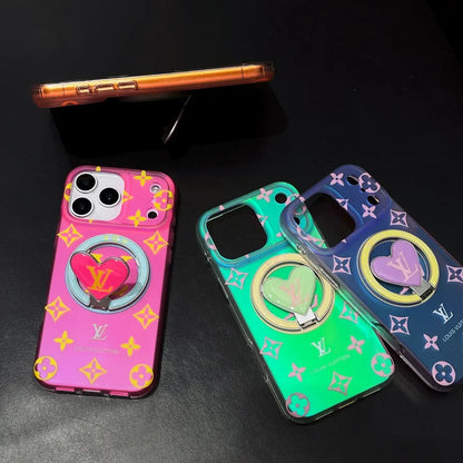 Louis Vuitton Colorful Heart Magnetic Holder For iPhone 13-17 Series