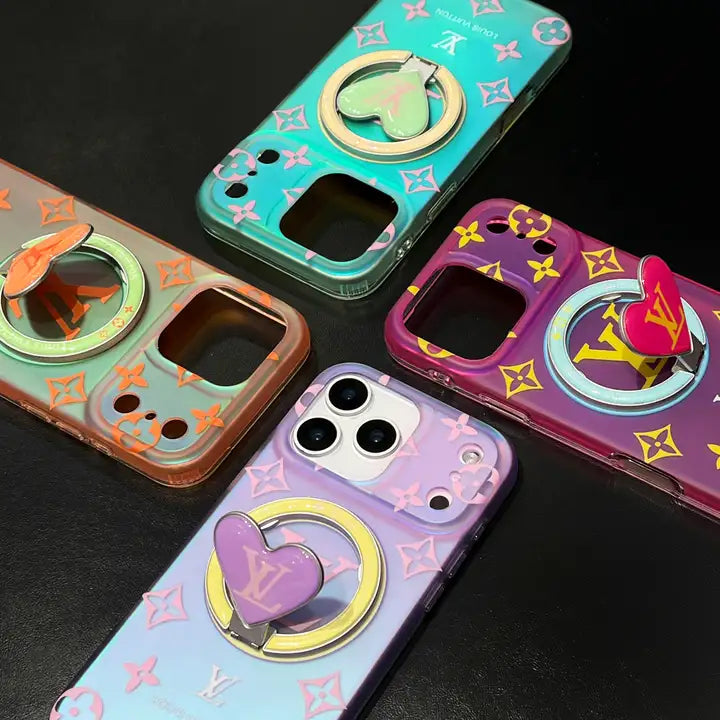 Louis Vuitton Colorful Heart Magnetic Holder For iPhone 13-17 Series