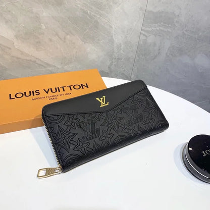 Wallet Made of Leather Embossed with the Brand's Logo