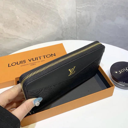 Wallet Made of Leather Embossed with the Brand's Logo