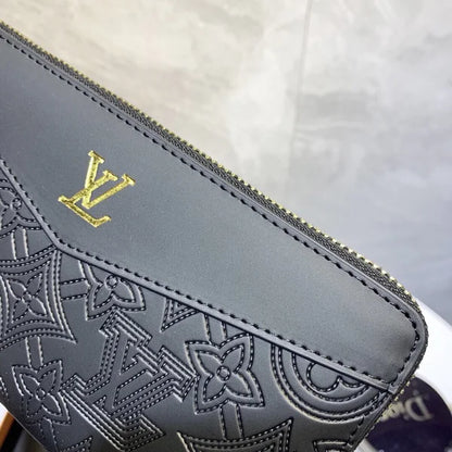 Wallet Made of Leather Embossed with the Brand's Logo