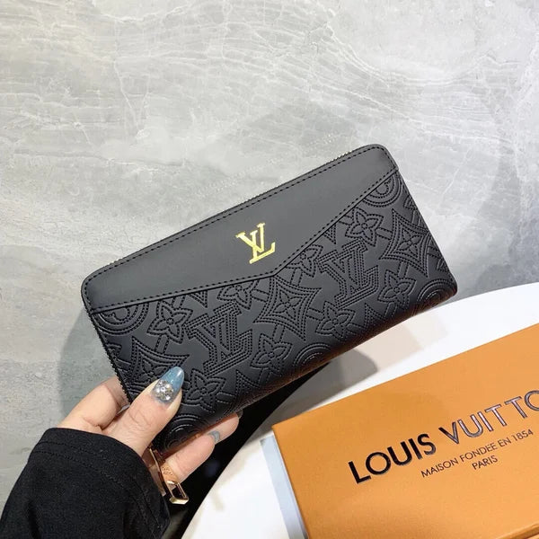 Wallet Made of Leather Embossed with the Brand's Logo
