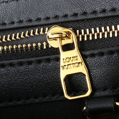Louis Vuitton Bag is Made of Genuine Leather and Decorated with Diamonds