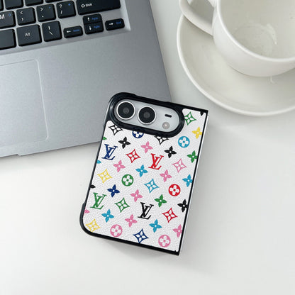 Luxury Lv Classic Leather Monogram Case for iPhone Duo