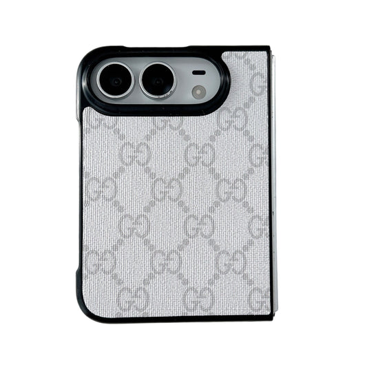 Luxury GG Classic Leather Monogram Case for iPhone Duo