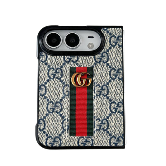 Classic Luxury GG Monogram Canvas Case for iPhone Duo