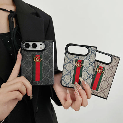 Classic Luxury GG Monogram Canvas Case for iPhone Duo