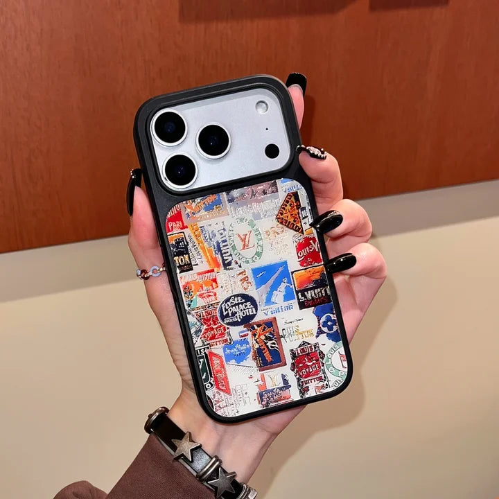 Vintage Travel Collage Luxury Case for iPhone 13-17